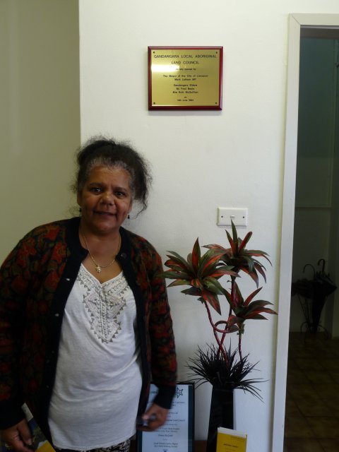 Dolly Brown in Gandangara Local Aboriginal Land Council, Moore St, Liverpool.